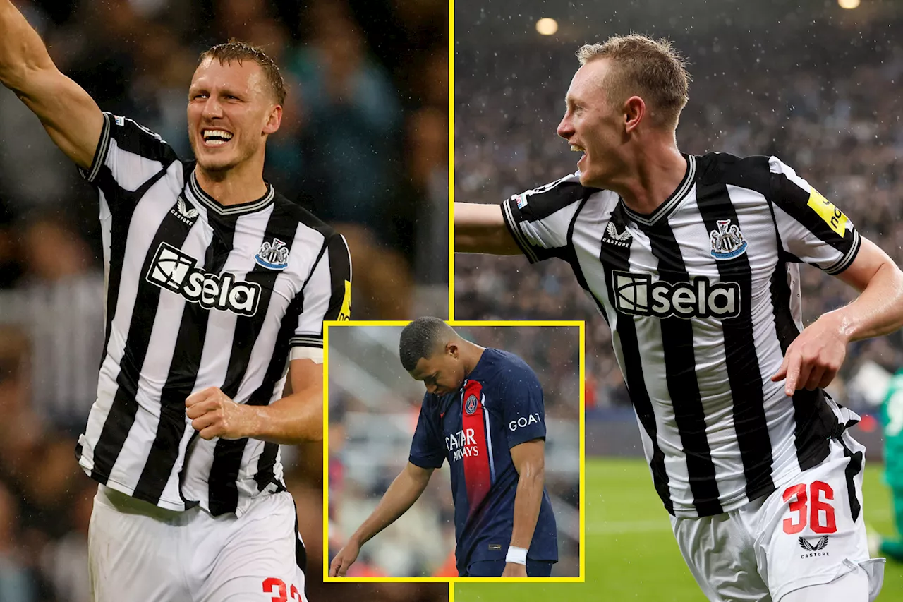 Newcastle thrash PSG as local heroes Sean Longstaff and Dan Burn leave Kylian Mbappe shell-shocked...