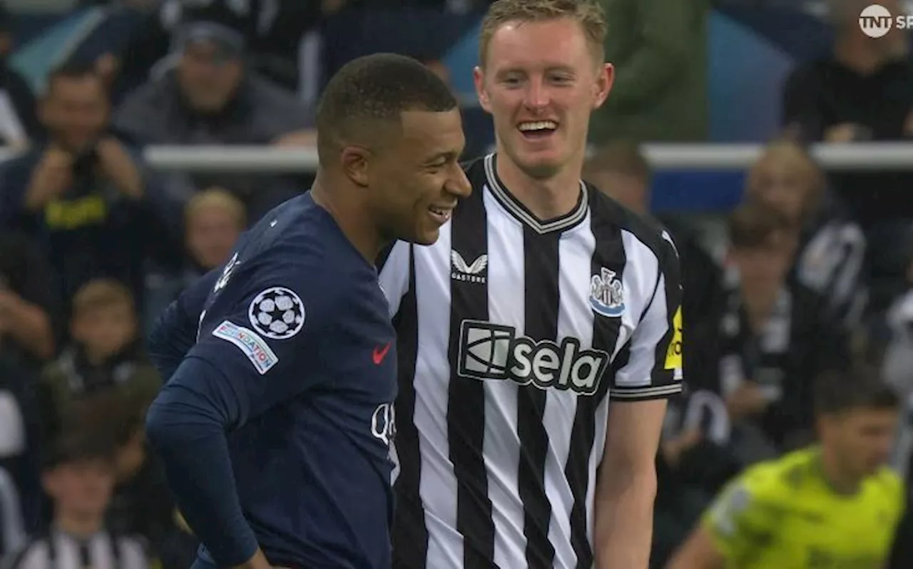 Sean Longstaff says he asked Kylian Mbappe for his shirt but Newcastle teammate’s boy got given it i...