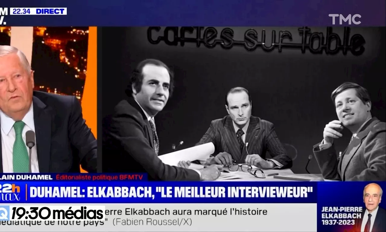 19h30 Médias : une pluie d’hommage à Jean-Pierre Elkabbach, monstre sacré du journalisme français