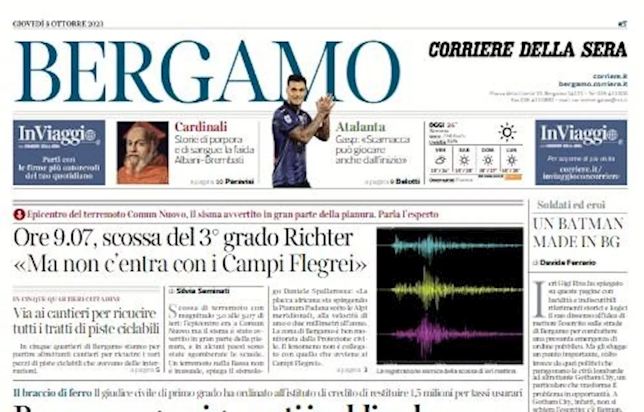 Il Corriere di Bergamo sulle parole di Gasperini su Scamacca: 'Pu\u00f2 giocare anche subito'