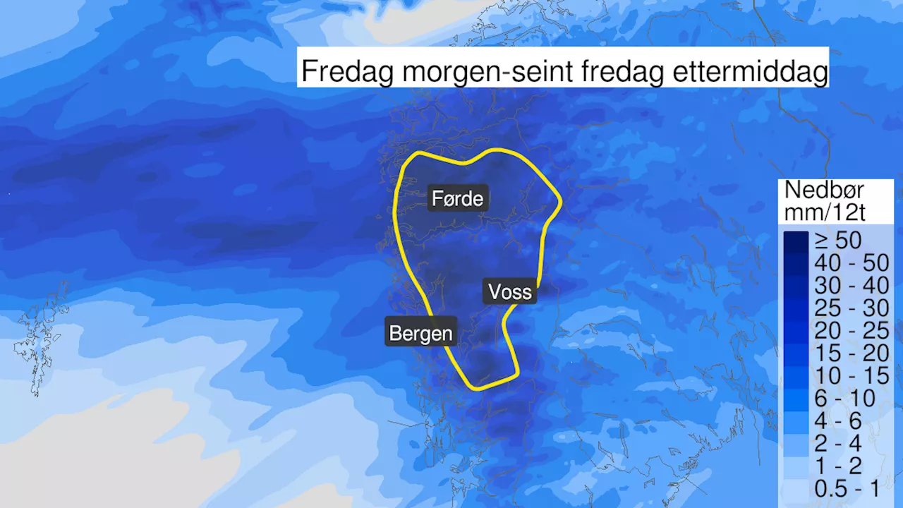 Farevarsel for regn: – Kan komme 70 millimeter