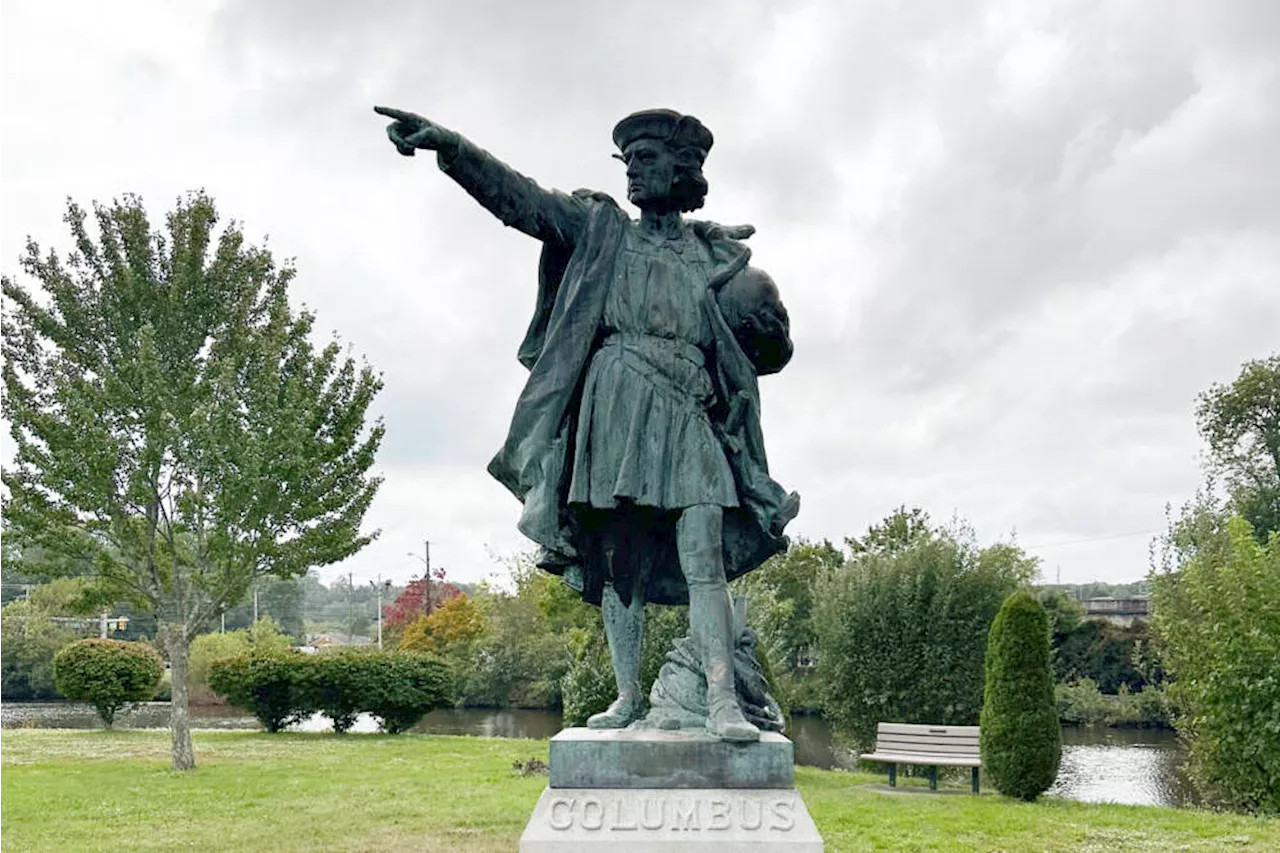 Columbus statue, removed from a square in Providence, R.I., re-emerges in nearby town | WBUR News