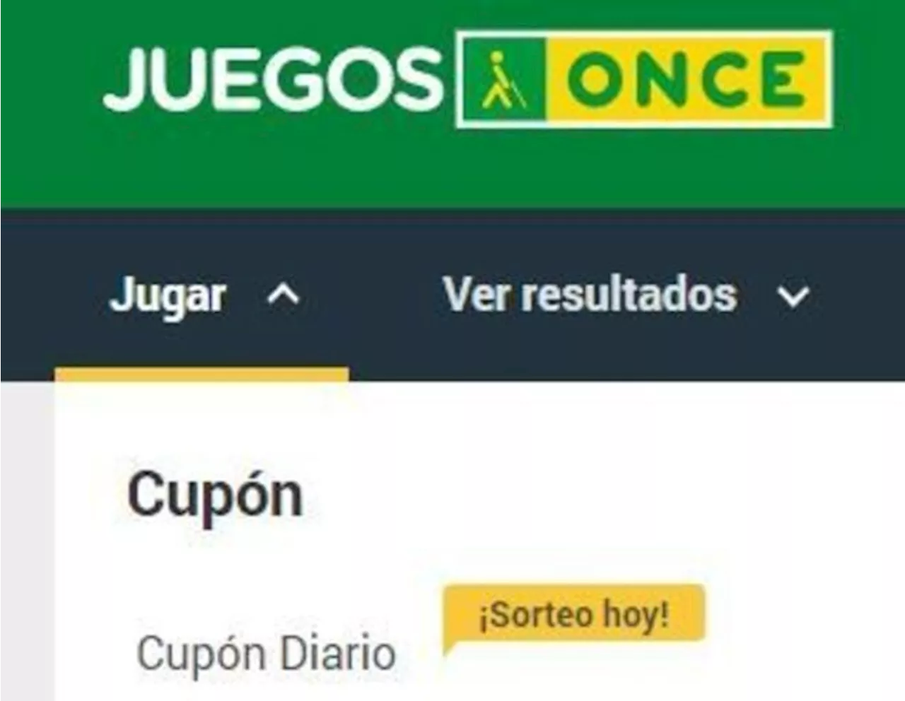 ONCE: Sorteo del Cupón diario del jueves 5 de octubre de 2023