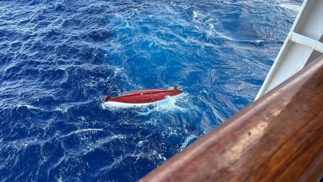 Australian solo rower Tom Robinson rescued by P&O cruise ship crew after boat overturns in Pacific