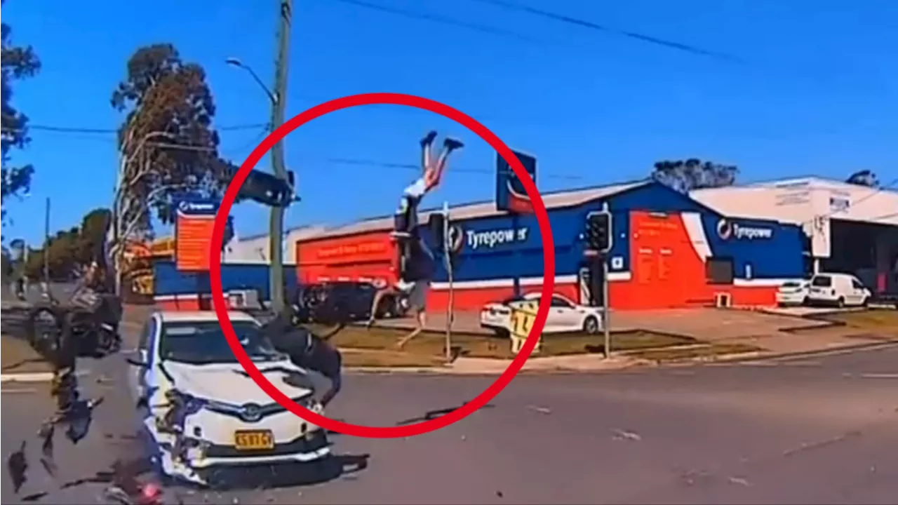 Teenagers flung into air as scooter crashes with car at Sydney intersection