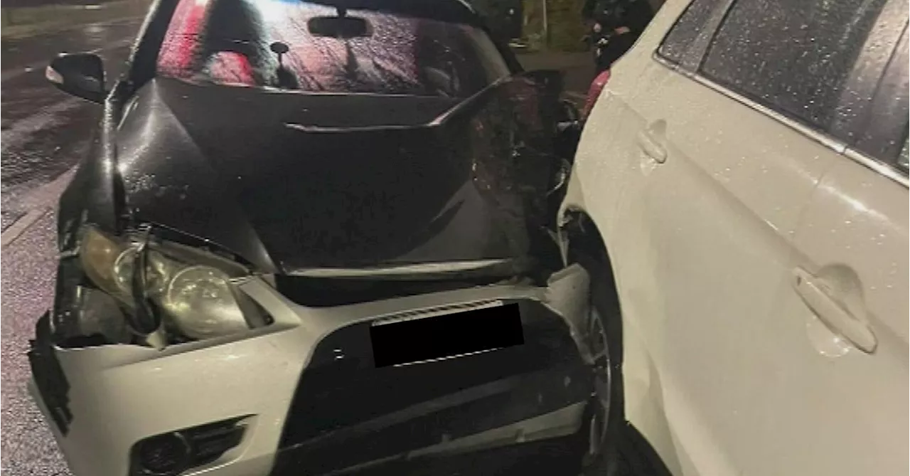 Man allegedly blows nearly 5 times the legal limit after crashing into parked cars