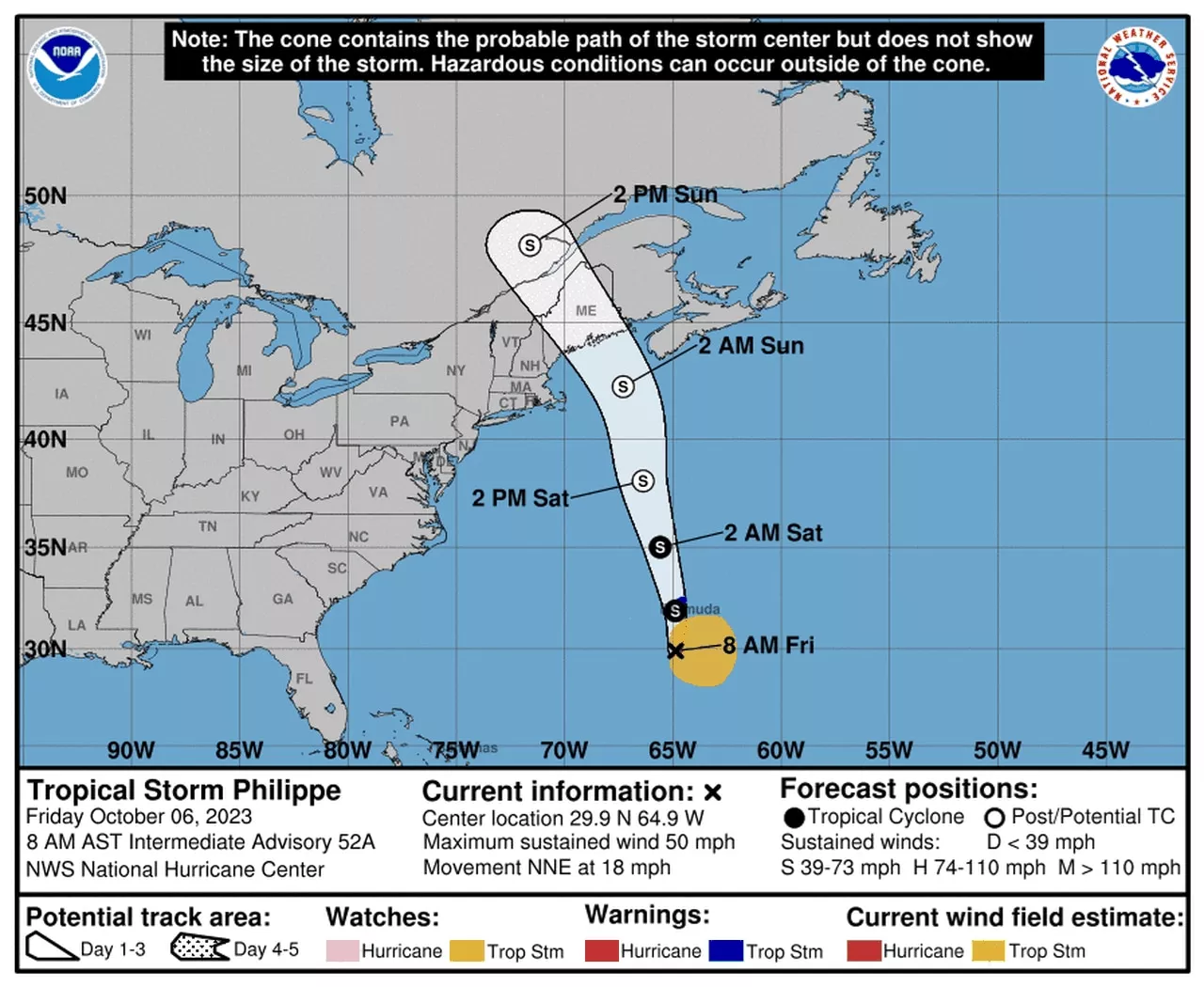 Tropical Storm Philippe tracks close to Bermuda; will New England be next?