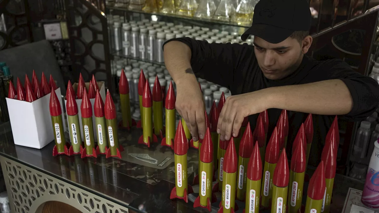 Rocket perfume, anyone? A Gaza vendor sells scents in bottles shaped like rockets fired at Israel