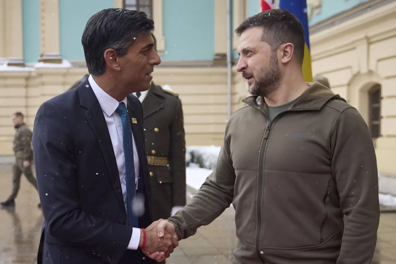 Rishi Sunak and Volodymyr Zelenskyy discuss Hroza strike