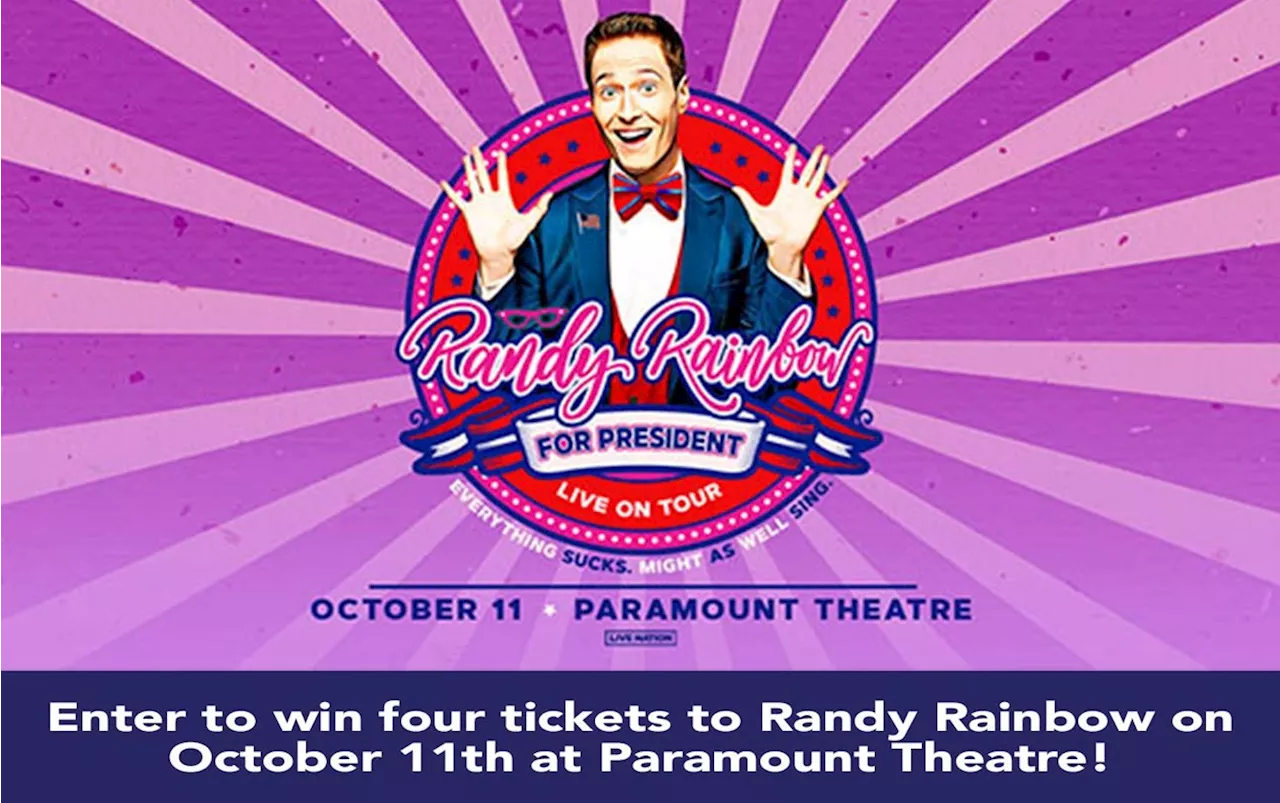 Enter to win four tickets to Randy Rainbow on October 11th at Paramount Theatre!