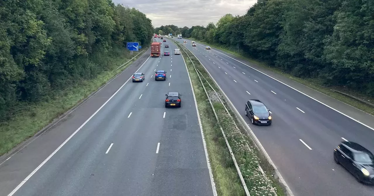 M57 delays as car bursts into flames on hard shoulder