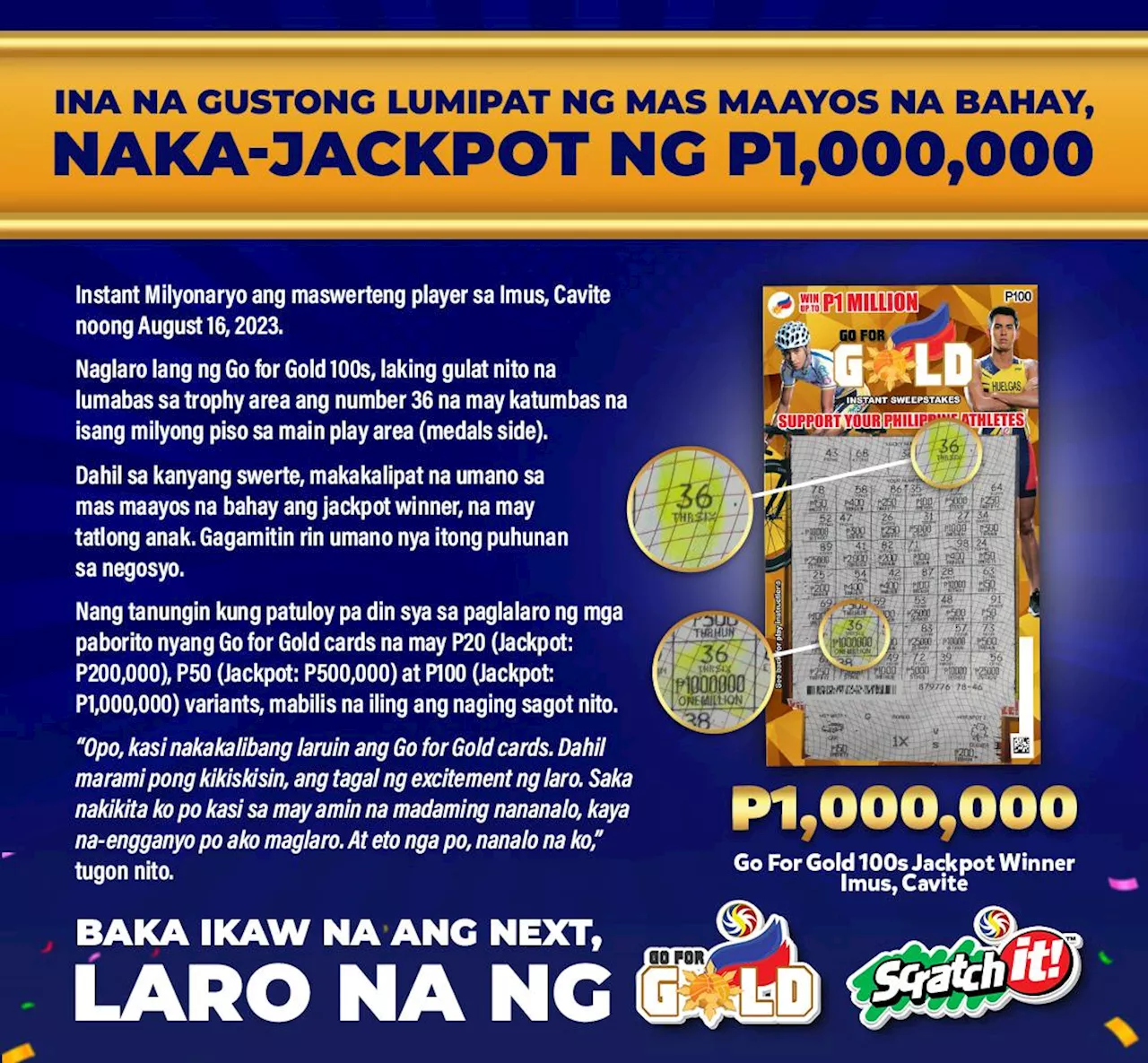 Baka Ikaw na ang Next, Laro na Go for Gold Scratch it!