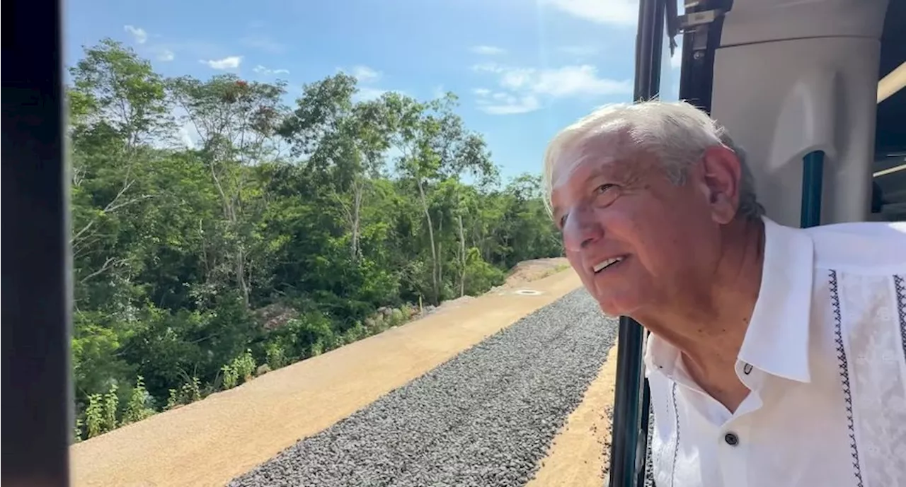 “Si tenemos suerte” hasta febrero de 2024 estará funcionando todo el Tren Maya, anuncia AMLO