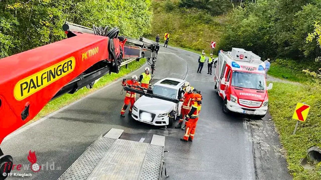 Stmk: Ölaustritt und Pkw-Unfall beschäftigen Feuerwehr Krieglach