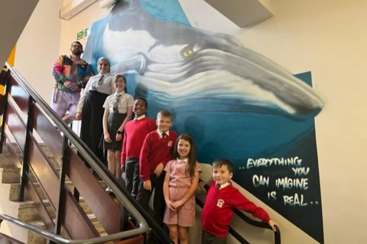 Inside the Glasgow school covered in incredible murals over 17 walls