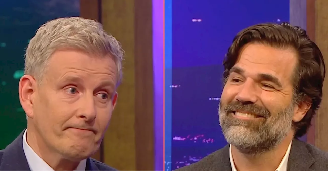 Patrick Kielty becomes emotional during interview with Rob Delaney about his late son