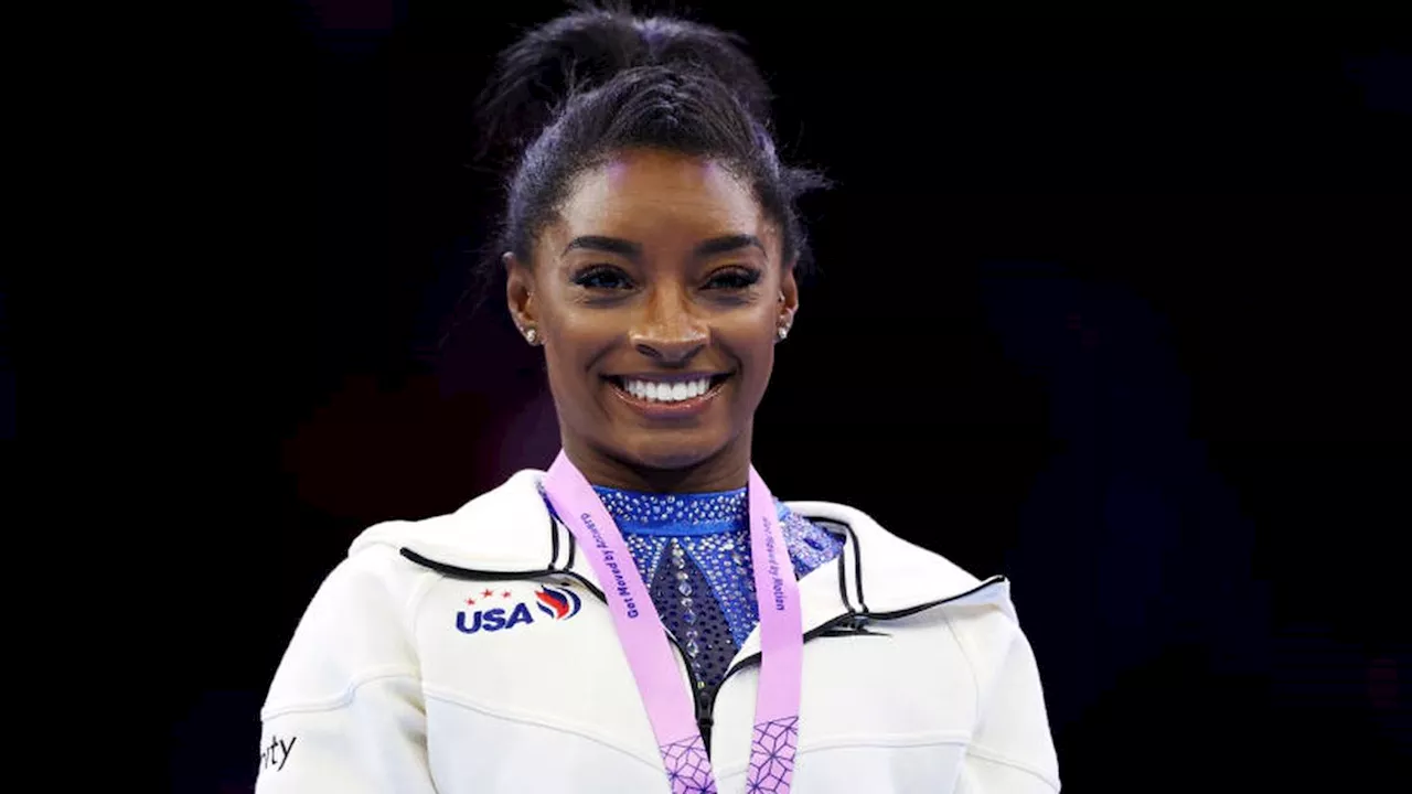 Simone Biles becomes most decorated gymnast in history after winning 6th all-around worlds title