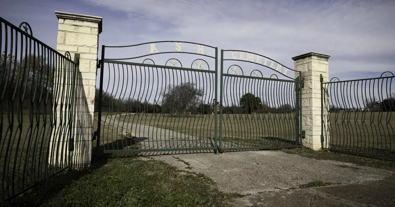 Who is buried in this cemetery on 51st Street in Austin?