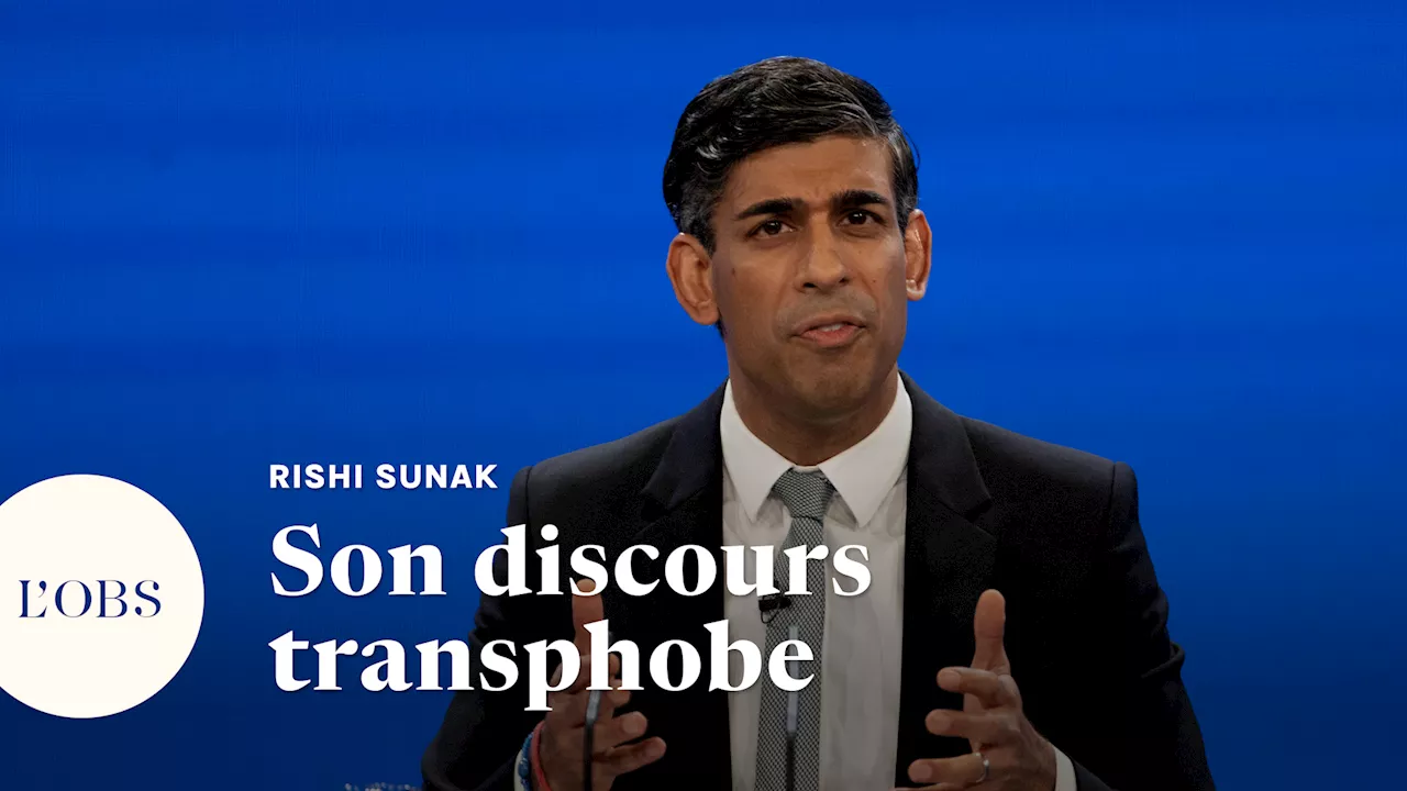 Rishi Sunak : 'Un homme est un homme et une femme est une femme'