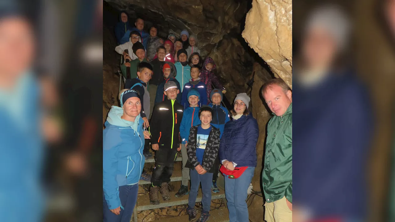 Frankenfelser Volksschulkinder erkundeten die Nixhöhle