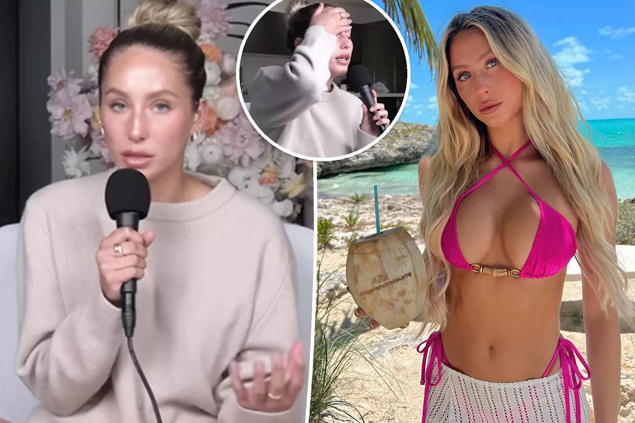 TikTok star Alix Earle breaks down in tears over 'toxic' eating disorder battle