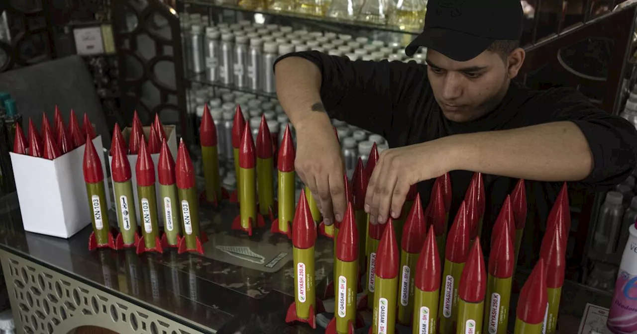 Rocket perfume, anyone? A Gaza vendor sells scents in bottles shaped like rockets fired at Israel