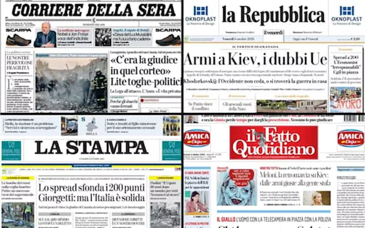 Le prime pagine dei quotidiani di oggi 6 ottobre: la rassegna stampa di Sky TG24