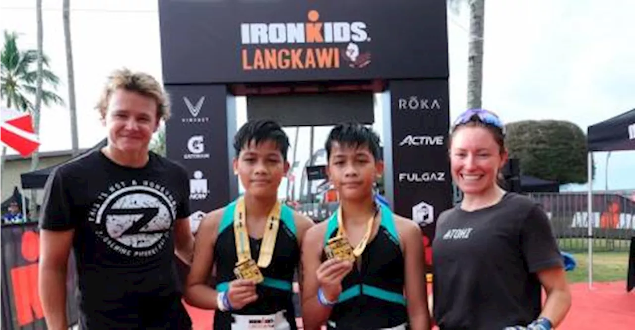 Twin boys among 133 young participants in Ironkids langkawi