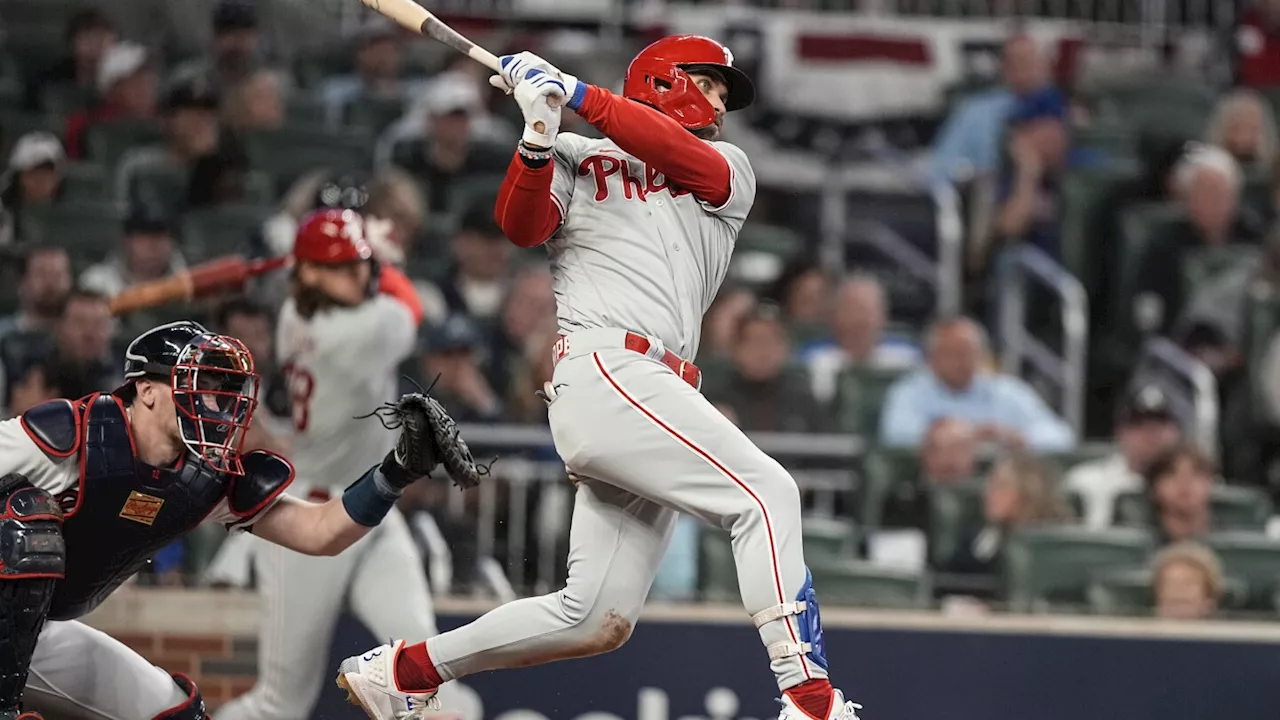 Harper homers, Phillies shut down slugging Braves 3-0 in Game 1 of NLDS