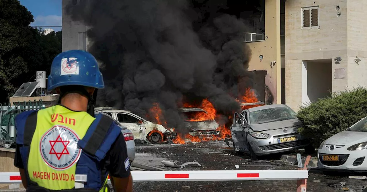 Israeli airstrike flattens a high-rise building in central Gaza City after Hamas’ surprise attack