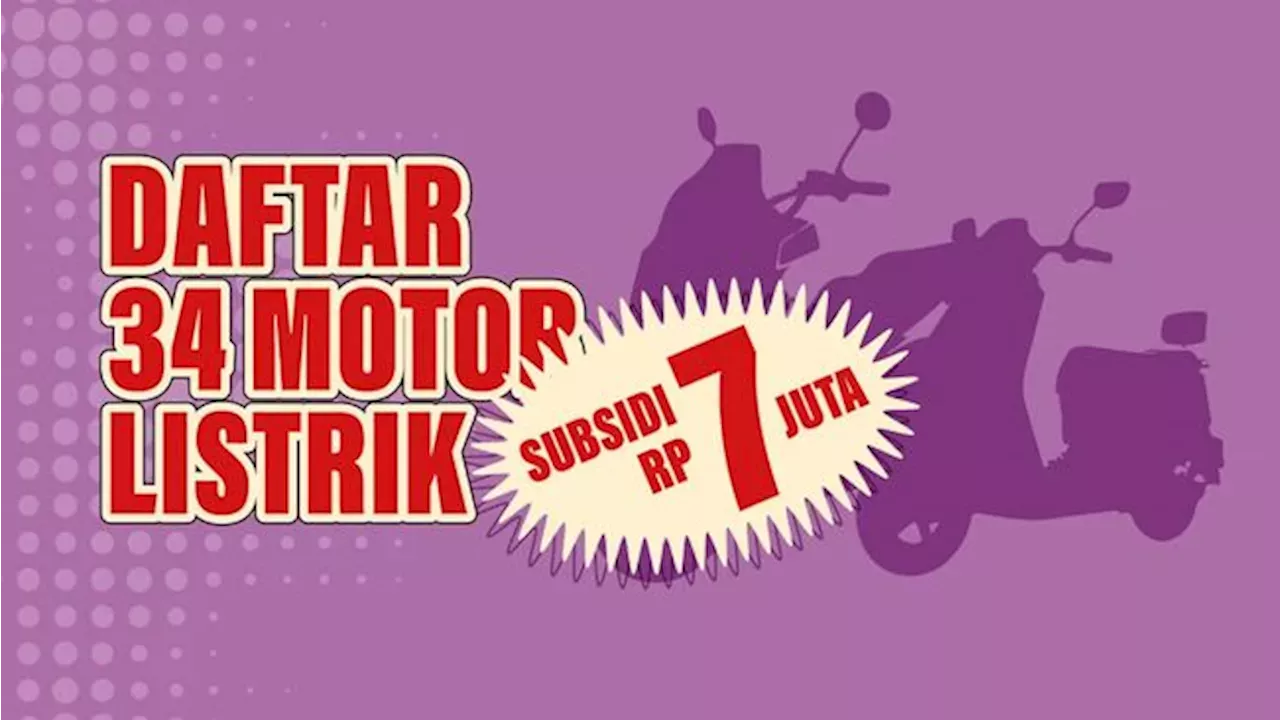 INFOGRAFIS: Daftar 34 Motor Listrik Subsidi Rp7 Juta