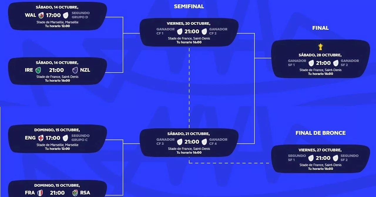 Mundial de rugby: el cuadro de Los Pumas rumbo a la final soñada