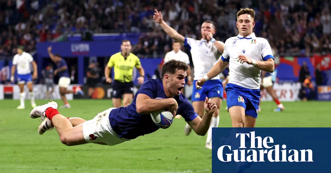 Damian Penaud leads eight-try rout of Italy as France confirm progress in style