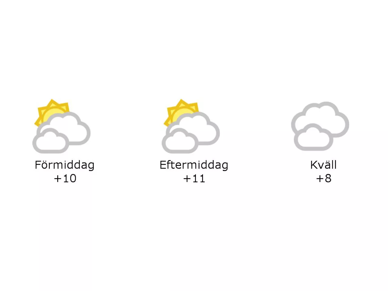 10 grader och molnigt i Halmstad under förmiddagen