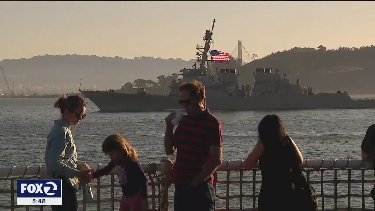 Fleet Week: Coming into SF Bay on one of the Bay Area's own ships