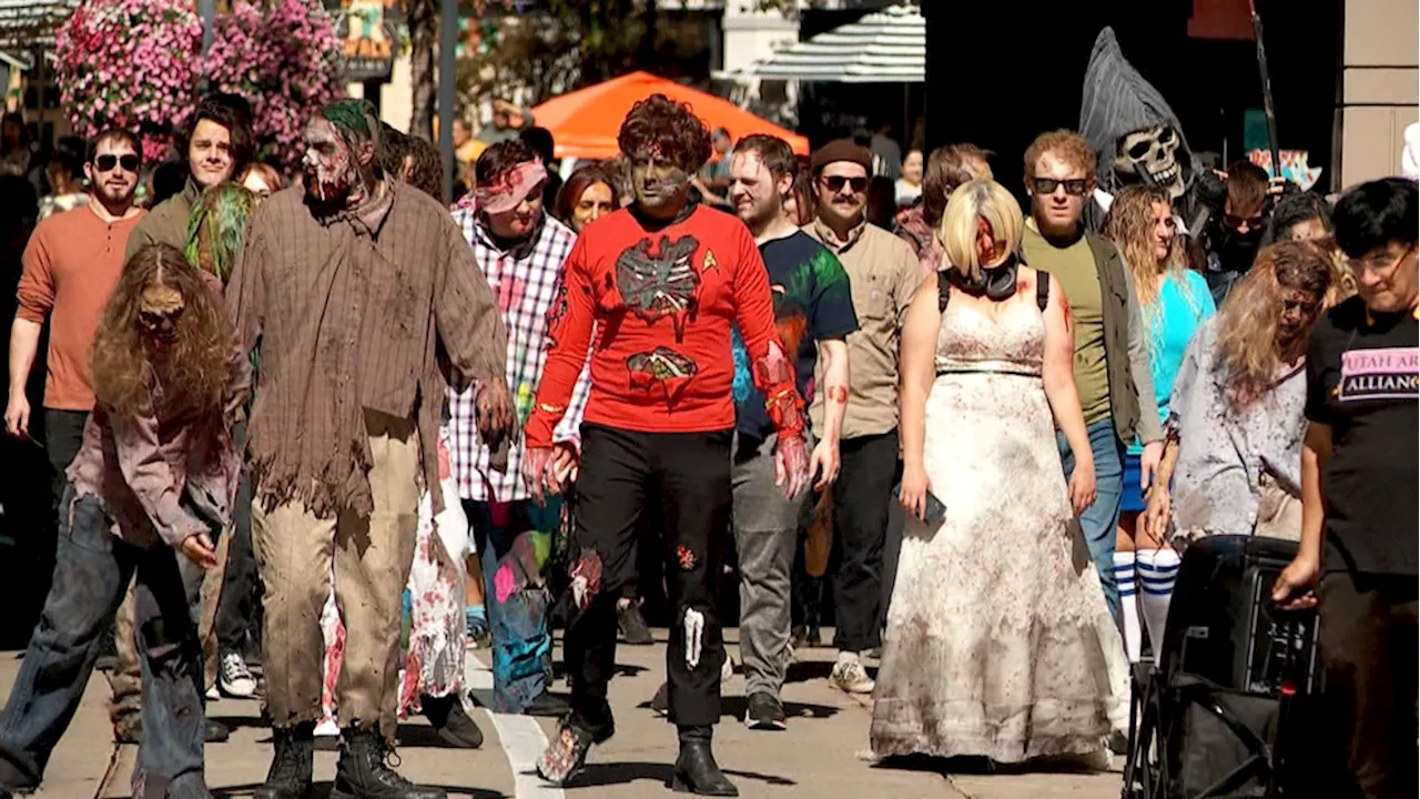 GALLERY: Salt Lake City embraces spooky season with zombie walk, pumpkin contest