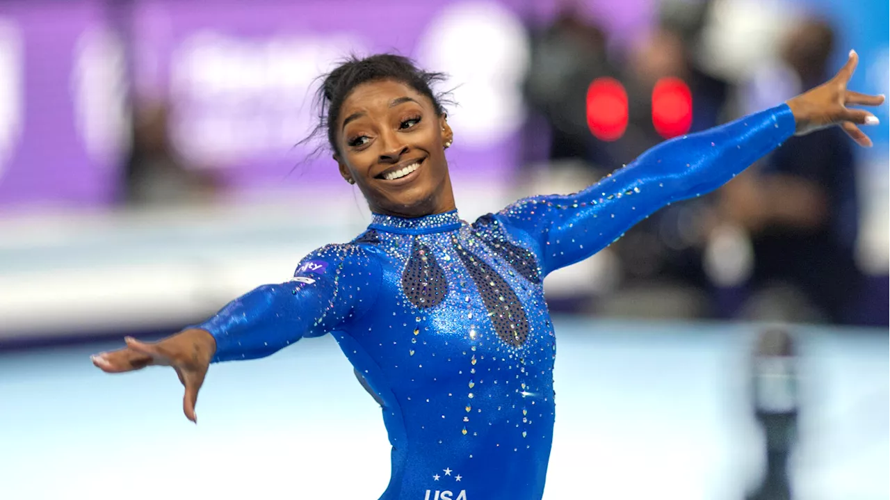 Simone Biles devient la gymnaste la plus titr\u00e9e de l\u2019histoire et se r\u00e9jouit d\u2019un podium \u00ab\u00a0100\u00a0% noir\u00a0\u00bb