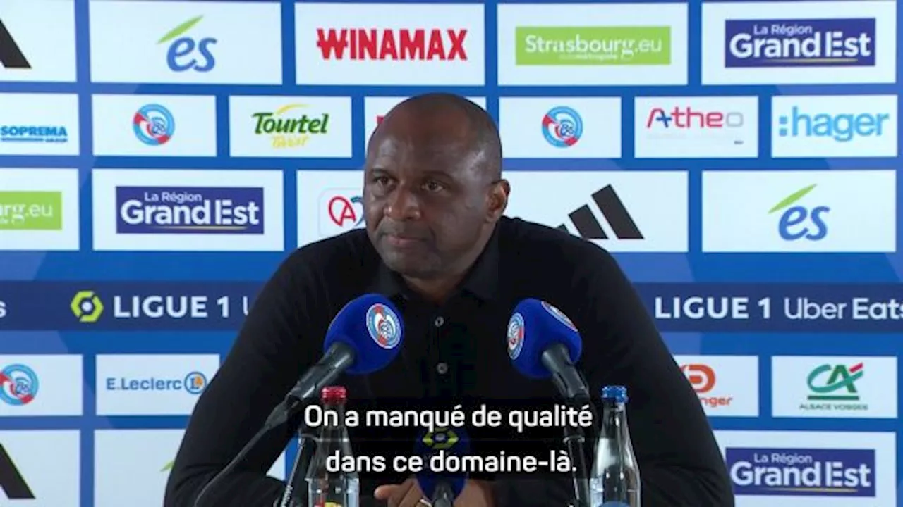 Patrick Vieira (Strasbourg) : « Une faillite collective » face à Nantes