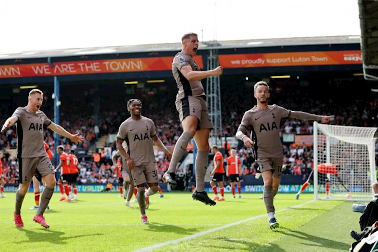 Tottenham leader provisoire après son succès à Luton