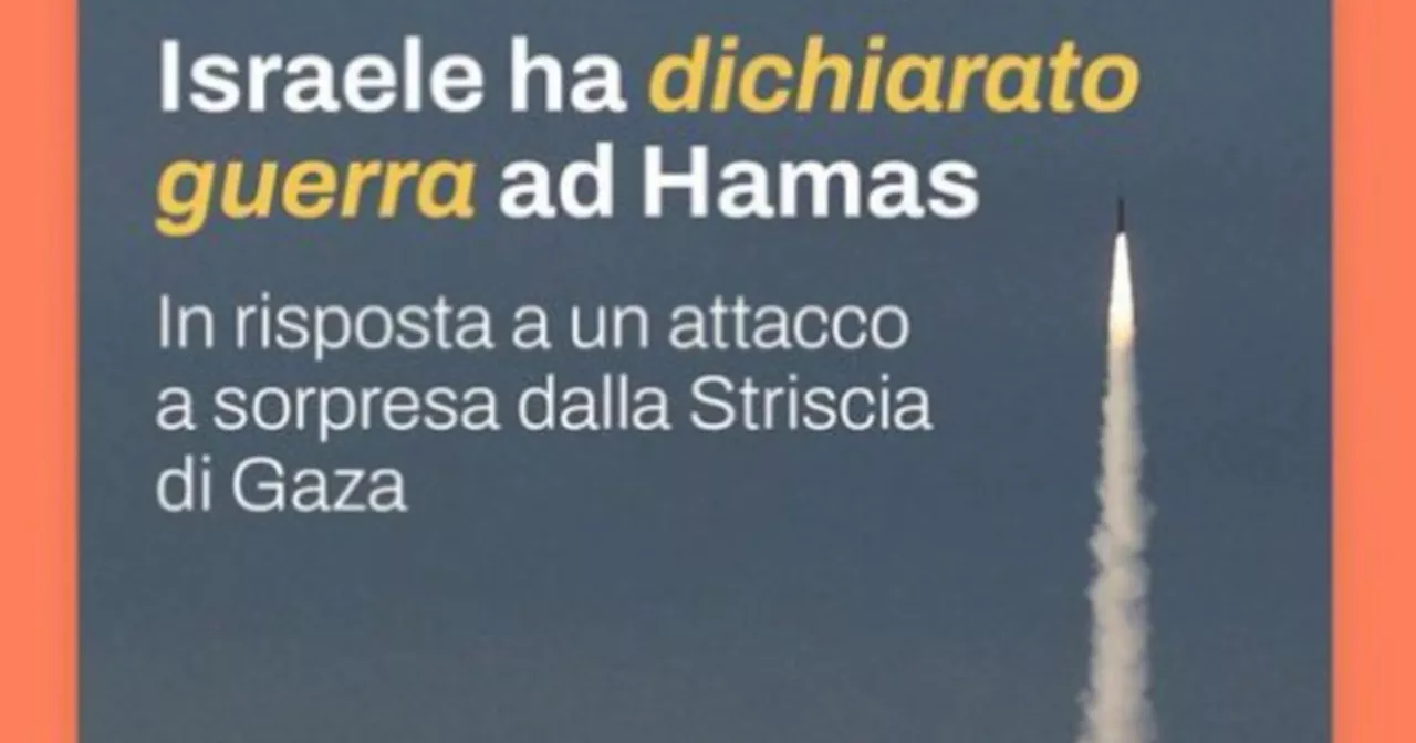 Israele &#034;ha dichiarato guerra ad Hamas&#034;: il titolo scandaloso, chi c&#039;è dietro