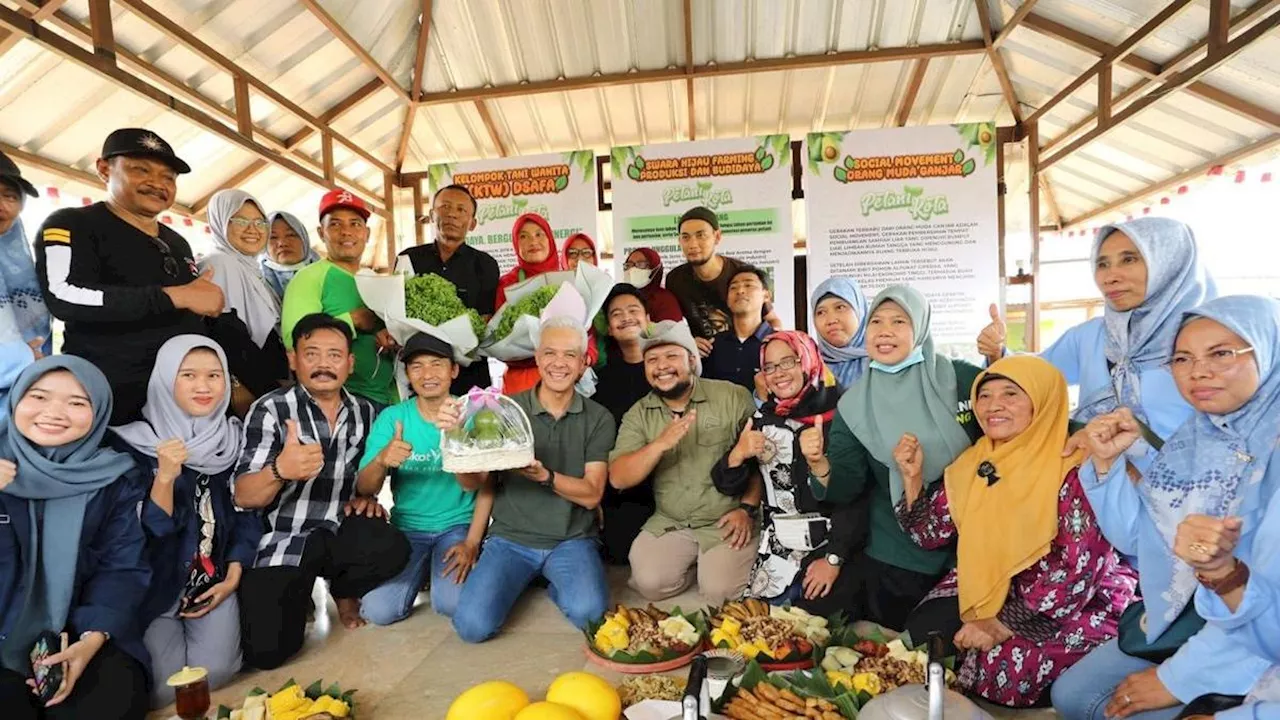 Ganjar Pranowo Bicara soal Ketahanan Pangan dengan Petani Jakarta