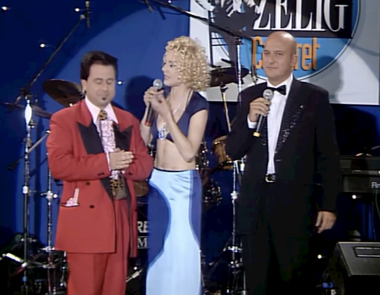 Un giovane mago Forest con Claudio Bisio e Antonella Elia a 'Zelig - Facciamo Cabaret' 1997