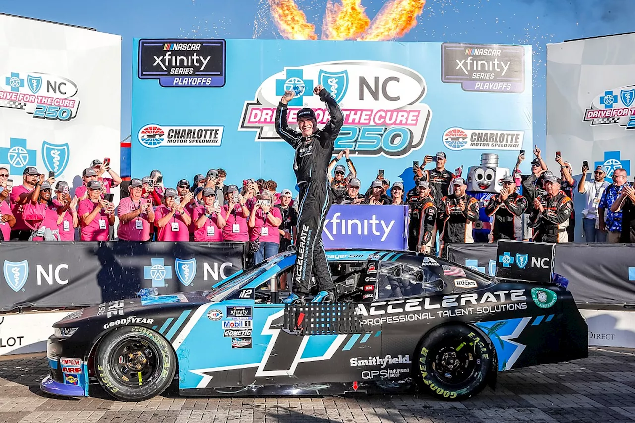 Mayer pulls off must-win in Charlotte Roval Xfinity race