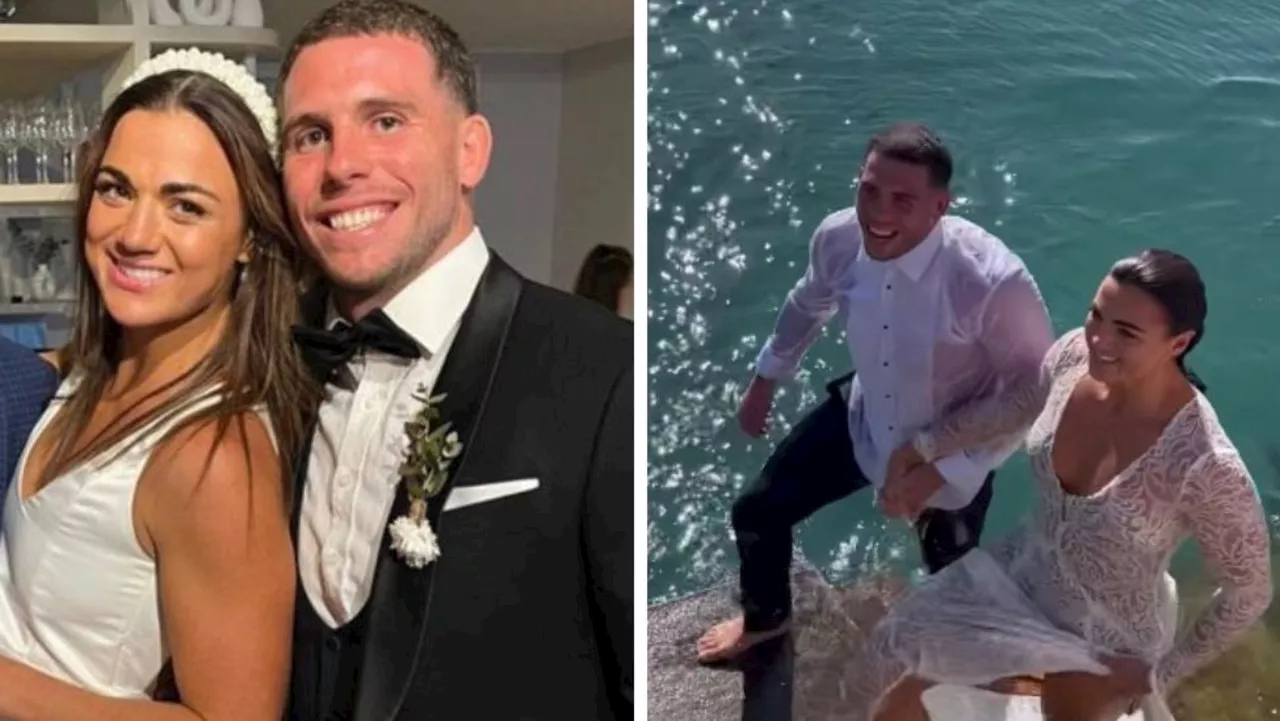 Power couple in NRL wedding of the year