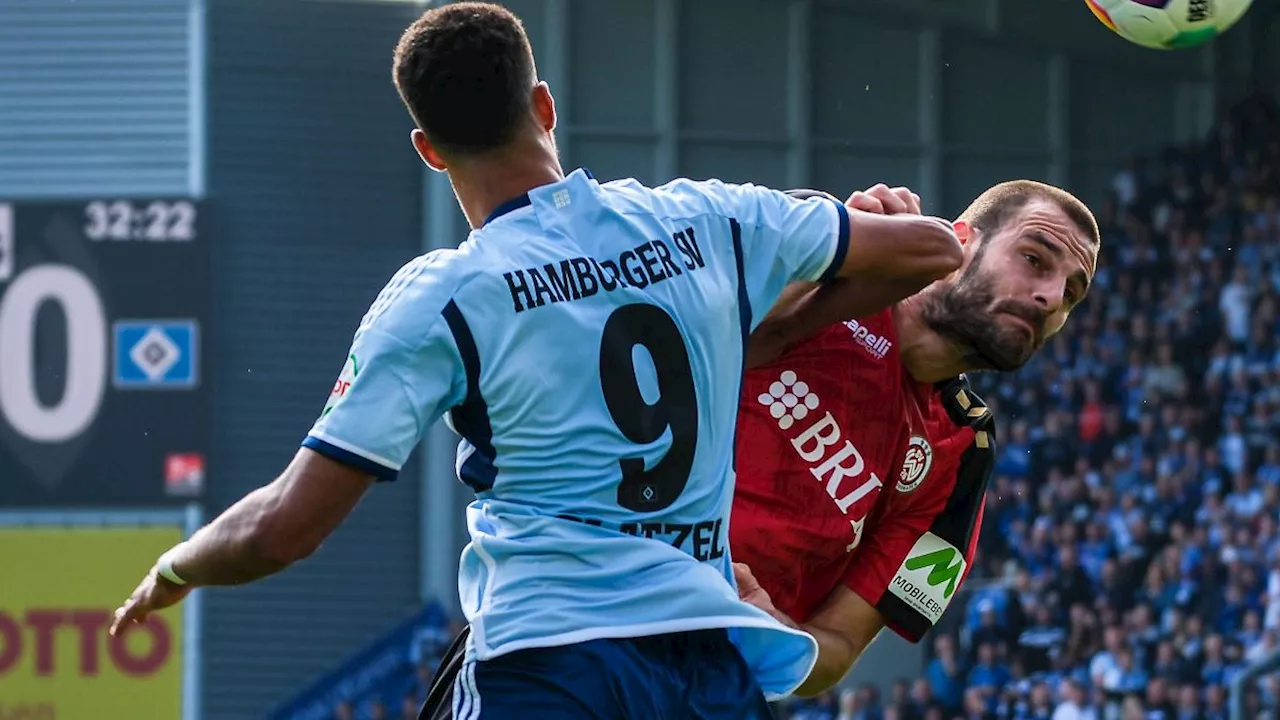 Last-Minute-Elfmeter verschossen: HSV stolpert beim Aufsteiger und rettet Tabellenspitze