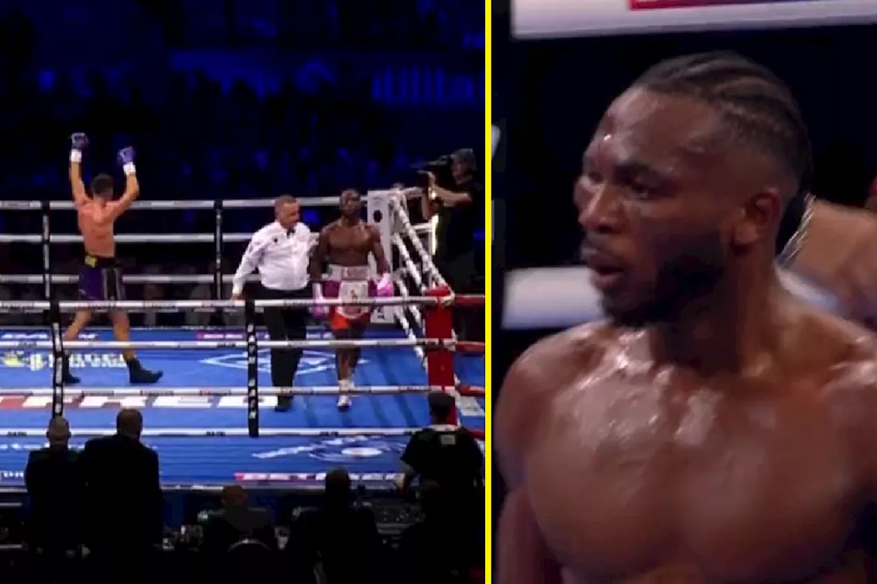 Boxer’s eye swells shut completely as gruesome injury forces stoppage defeat...