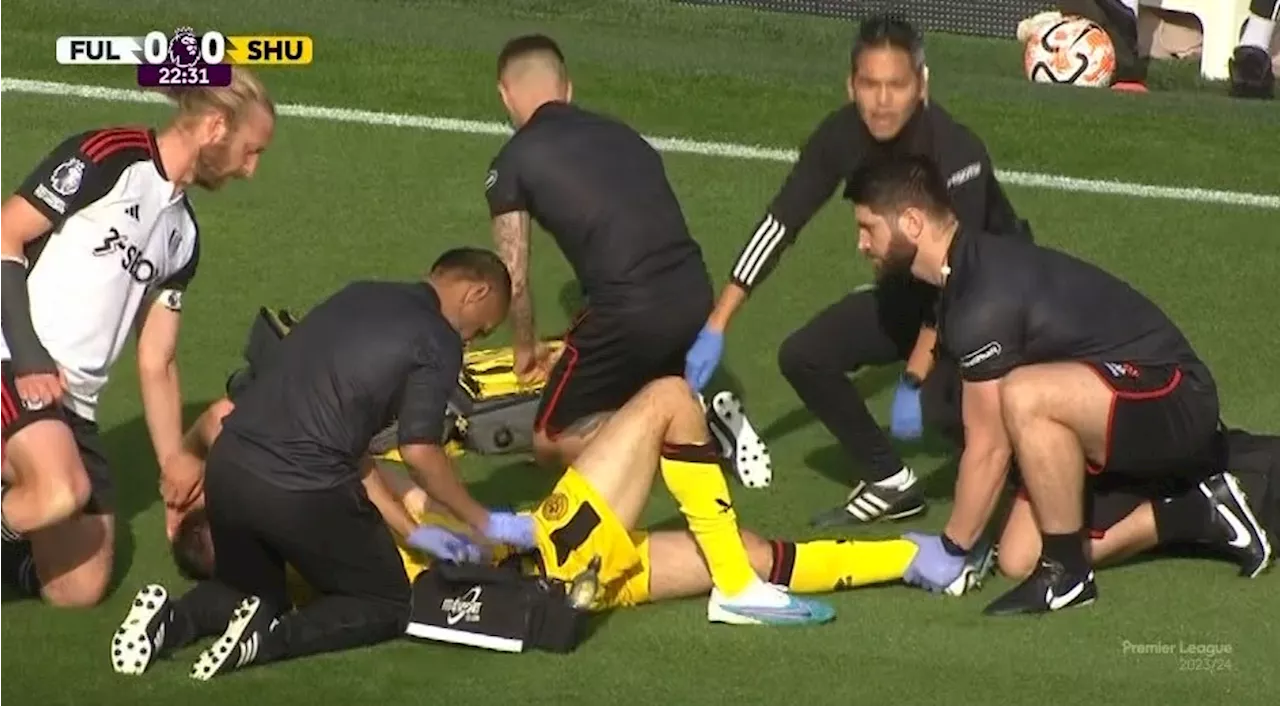 Chris Basham suffers horrific leg break and requires oxygen during Fulham vs Sheffield United...