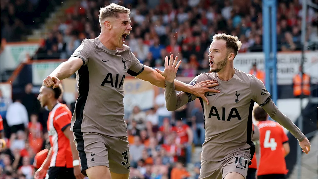 Tottenham survive Yves Bissouma red card to beat Luton and go top of the league despite squandered chances