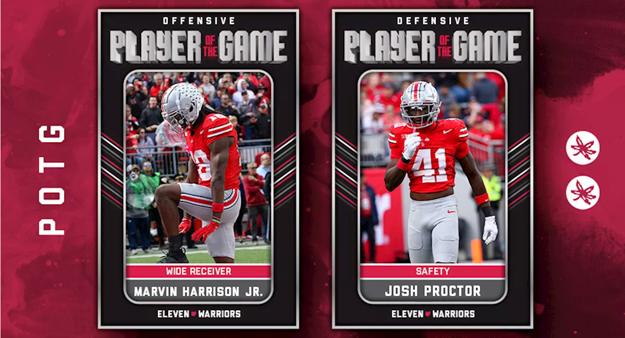 Players of the Game: Marvin Harrison Jr. and Josh Proctor Earn Top Honors For Their Performances in Ohio State's Week 6 Win Over Maryland