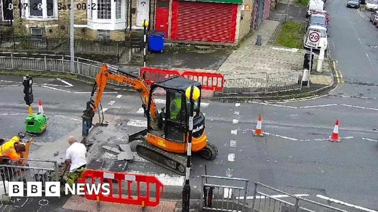 Bradford: Upgrade work begins at viral zebra crossing